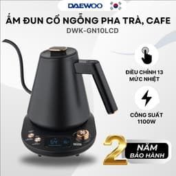 Thumbnail Ấm đun siêu tốc cổ ngỗng Daewoo 13 mức nhiệt chính xác giữ ấm 2 tiếng 1L DWK-GN10LCD BH 2 năm 1