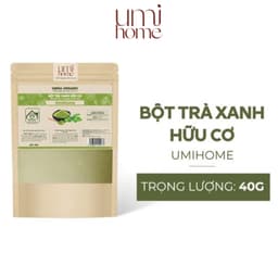 Thumbnail Bột Trà Xanh đắp mặt nạ hữu cơ UMIHOME 135g nguyên chất - Giúp trắng da, sạch mụn và thâm, ngừa lão hóa, mờ nếp nhăn 2