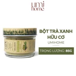 Thumbnail Bột Trà Xanh đắp mặt nạ hữu cơ UMIHOME 135g nguyên chất - Giúp trắng da, sạch mụn và thâm, ngừa lão hóa, mờ nếp nhăn 4