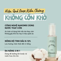 Thumbnail Body Mist Xịt Thơm Cơ Thể De Memoria Không Cồn Khô 50ml  - BST Cảm Xúc Chân Thật 2