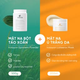 Thumbnail Combo Mặt Nạ Bột Tảo Xoắn Volayon Spinnem Powder 500g + Mặt Nạ Ủ Trắng Volayon Lateenix Mask 200ml 2