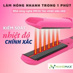 Thumbnail Máy Uốn Duỗi Tóc Nanomax MD-V020, Công Nghệ Hồng Ngoại, Bổ Sung Ion, Màn Hình Led Điều Chỉnh Nhiệt Độ, Tự Động Tắt 3