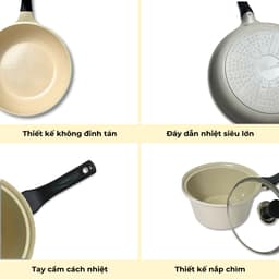 Thumbnail Bộ Nồi Chảo Cao Cấp Đáy Từ Ecoramic (Bộ 3 - 4 - 5) 4