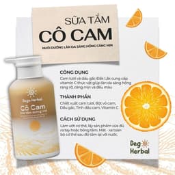 Thumbnail Sữa tắm trắng da Cô Cam Dego - Dưỡng da, dưỡng ẩm, mềm mịn và sáng da, hương cam Đắk Lắk tự nhiên 4
