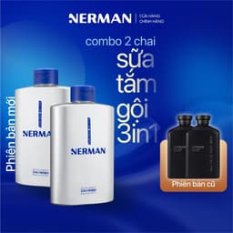 Thumbnail Combo 2 chai sữa tắm gội nam giới hương nước hoa cao cấp Gentleman 3 in 1 Nerman 350ml 1