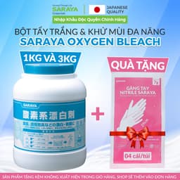 Thumbnail Bột tẩy trắng,sát khuẩn và khử mùi SARAYA OXYGEN BLEACH dùng men sứ, bát đĩa ly, quần áo, lồng máy giặt, bình sữa trẻ em 1