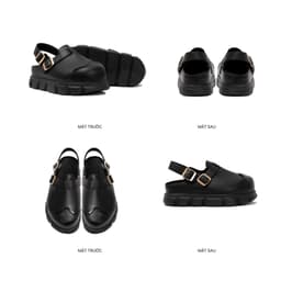Thumbnail Dép sandal bánh mì tăng chiều cao nam nữ THEWOLF HIGH CLOG SANDAL - Đen bóng, Tan, Tobaco, Nâu cà phê 1
