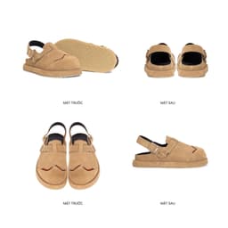Thumbnail Dép Sandal Bánh Mì Nam Nữ THEWOLF LOW CLOG SANDAL - Đen bóng, Đen da lộn, Tan, Tobaco, Nâu cà phê 4