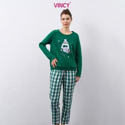 Thumbnail BỘ PHỐI QUẦN KATE VỚI ÁO NỈ DÀI TAY IN HÌNH CHO NOEL BTD042W91 2
