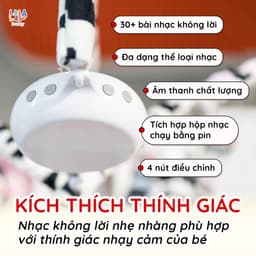 Thumbnail Đồ Chơi Treo Cũi Phát Nhạc Lalababy 36 Bài Hát Tự Động Quay Cao Cấp Cho Bé Chính Hãng 2