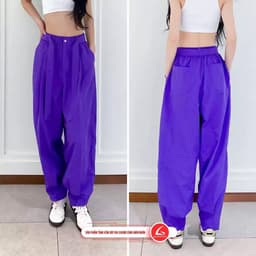 Thumbnail Quần Dáng Rộng 2.0 HR138 by GLADIMAX Lưng Chun Nữ Vải Gió -  Parachute Pants Big Size 3