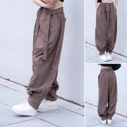 Thumbnail Quần Dáng Rộng 2.0 HR138 by GLADIMAX Lưng Chun Nữ Vải Gió -  Parachute Pants Big Size 2