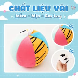 Thumbnail Bóng vải cho bé Xúc Xắc vui nhộn Chính Hãng đồ chơi hình khối kích thích thị giác cho trẻ sơ sinh 4