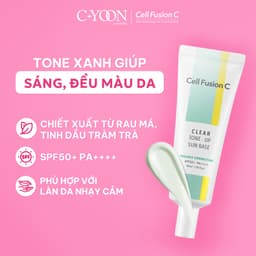 Thumbnail Kem chống nắng nâng tone da dầu mụn Cell Fusion C Clear Tone-Up Sun Base SPF50+ PA++++ 40ml hiệu chỉnh da ửng đỏ 2