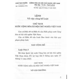 Thumbnail Sách Luật Nhà Ở năm 2023 (Sửa đổi, bổ sung năm 2024) 2