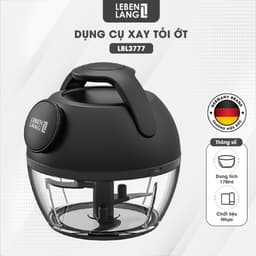 Thumbnail Dụng cụ xay tỏi ớt, thực phẩm Lebenlang LBL3777, 170ml, lưỡi dao 3 cánh sắc, dây kéo rút- chính hãng 2