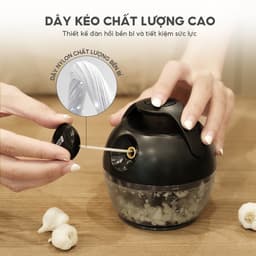 Thumbnail Dụng cụ xay tỏi ớt, thực phẩm Lebenlang LBL3777, 170ml, lưỡi dao 3 cánh sắc, dây kéo rút- chính hãng 4