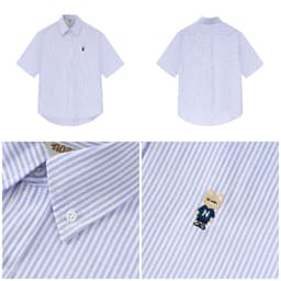Thumbnail Áo Sơ Mi Ngắn Tay Form rộng NOAM Oxford - Màu Tím/ Be/ Hồng/ Tím kẻ sọc 2
