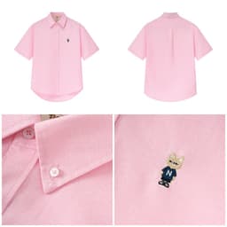 Thumbnail Áo Sơ Mi Ngắn Tay Form rộng NOAM Oxford - Màu Tím/ Be/ Hồng/ Tím kẻ sọc 4