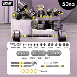 Thumbnail Bộ tạ tay đa năng 10KG,20KG,30KG, 40KG,50KG Dumbell Set cao cấp Yasu 1