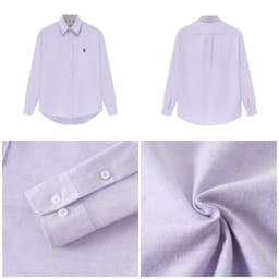 Thumbnail Áo Sơ Mi Dài Tay Form rộng NOAM Nafox Oxford - Màu Tím/ Be/ Hồng/ Tím kẻ sọc 2