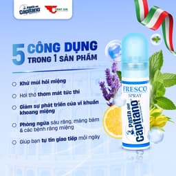 Thumbnail Xịt Thơm Miệng CAPITANO Mouth Spray 15ml Hương Bạc Hà - Ngừa Hôi Miệng - Cho Hơi Thở Thơm Mát Sảng Khoái Tức Thì 2