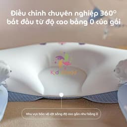 Thumbnail Gối chữ U chống giật mình cho bé, có định hình chống bẹp đầu cho trẻ sơ sinh có kèm dây rút điều chỉnh vòng đầu 3