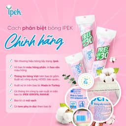 Thumbnail Combo 4 cây bông tẩy trang IPEK chính hãng Thổ Nhĩ Kỳ 100% cotton tự nhiên (4*150) 3