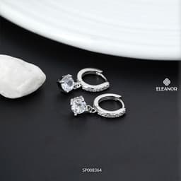 Thumbnail Bông tai nữ chuôi bạc 925 Eleanor Accessories đính đá khuyên tai dáng thả phụ kiện trang sức 8364 1
