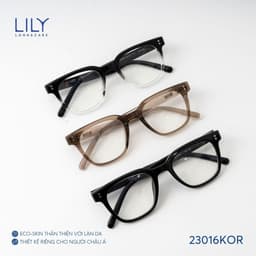 Thumbnail Gọng kính mắt vuông nam nữ LILYEYEWEAR chất liệu nhựa cao cấp chắc chắn màu sắc thanh lịch kiểu dáng hiện đại 23016KOR 1