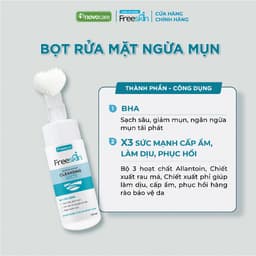 Thumbnail Combo Gel tắm Freeskin Acne Clear Body Shower Gel 250ml & Bọt rửa mặt ngừa mụn Freeskin Cleansing Foam 120ml 4