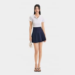 Thumbnail Chân váy mini tennis ngắn nữ MARC FASHION cơ bản xếp ly dáng xòe CBLT021023 2