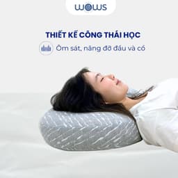 Thumbnail WOWS - Gối Fusion Foam Cao Cấp Sleepy Bean - Gối Công Thái Học Nâng Đỡ Cổ Vai Gáy - Vỏ Tháo Được 2