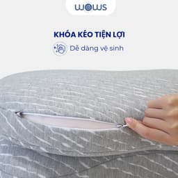 Thumbnail WOWS - Gối Fusion Foam Cao Cấp Sleepy Bean - Gối Công Thái Học Nâng Đỡ Cổ Vai Gáy - Vỏ Tháo Được 3