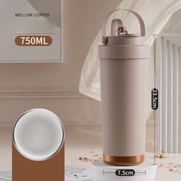 Thumbnail Ly giữ nhiệt Levika  inox 316 lõi tráng sứ, cốc giữ nhiệt 500ml cao cấp có ống hút 3