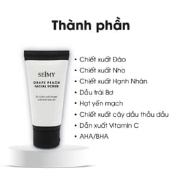 Thumbnail Combo 2 Gel Tẩy Tế Bào Chết Da Mặt Seimy 50gram - Grape Peach Facial Scrub 2