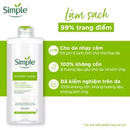 Thumbnail Combo Nước Tẩy Trang + Sữa Rửa Mặt Simple Dịu Nhẹ Refreshing Facial Wash 150&200ML 2