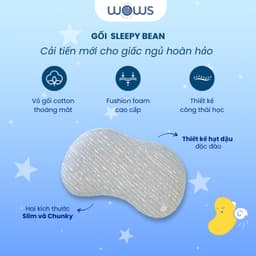 Thumbnail WOWS - Gối Fusion Foam Cao Cấp Sleepy Bean - Gối Công Thái Học Nâng Đỡ Cổ Vai Gáy - Vỏ Tháo Được 1