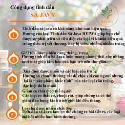 Thumbnail Tinh dầu Sả Java thương hiệu HEIWA nhập khẩu Ấn Độ có giấy kiểm định, dung tích 100ml 4