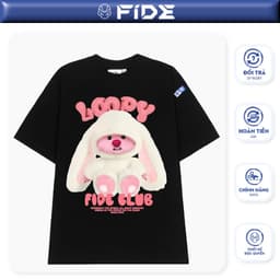 Thumbnail Áo thun FIDE LOOPY Hải Ly unisex form rộng cổ tròn LOOPY - AT14 1