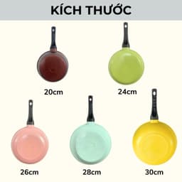 Thumbnail Chảo Chống dính Đáy từ Cao Cấp Ecoramic đáy từ (Size 20,24,26,28cm) 4