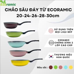 Thumbnail Chảo Chống dính Đáy từ Cao Cấp Ecoramic đáy từ (Size 20,24,26,28cm) 3