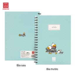 Thumbnail Sổ lò xo kẻ ngang/kẻ caro 200 trang B5 Hồng Hà Oringa - 4168/4176 2
