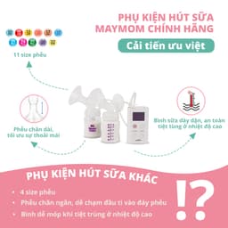 Thumbnail Bộ Phụ Kiện Máy Hút Sữa Dùng Bình Sữa Cổ Rộng Sản Xuất bởi Maymom, Tương Thích Máy Spectra-Avent-Fatz-Cimilre 4