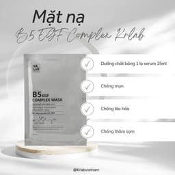 Thumbnail Mặt nạ cấp ẩm dưỡng trắng B5 Kr Lab phục hồi da nhạy cảm giúp da căng mịn tăng đàn hồi 1
