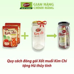 Thumbnail Xốt Muối Kim Chi Hàn Quốc Barona 2 gói x 180g (tặng hũ thủy tinh cao cấp) 4