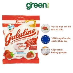 Thumbnail Kẹo sữa hương dâu Galatine nhập khẩu Ý 100g, 100% sữa từ Châu Âu, giàu Canxi 1