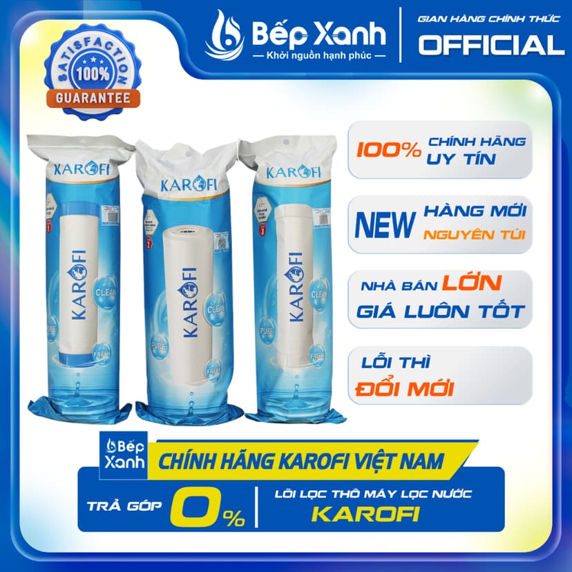 Ảnh Bộ lõi lọc nước Karofi số 1,2,3 - Hàng Chính Hãng 1