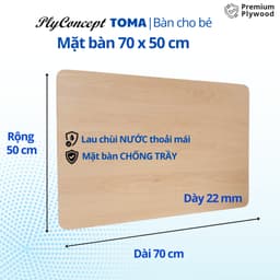 Thumbnail Bàn Cho Bé, Bàn Học Trẻ Em, Bàn cho trường mẫu giáo Montessori - Plyconcept TOMA Kid Table 3