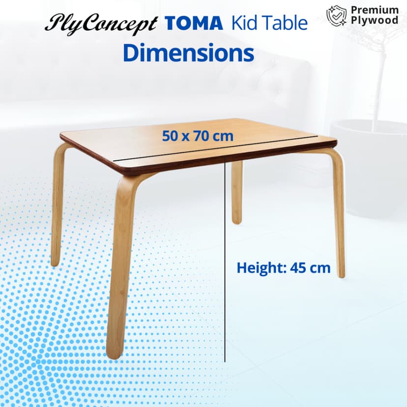Ảnh Bàn Cho Bé, Bàn Học Trẻ Em, Bàn cho trường mẫu giáo Montessori - Plyconcept TOMA Kid Table 2